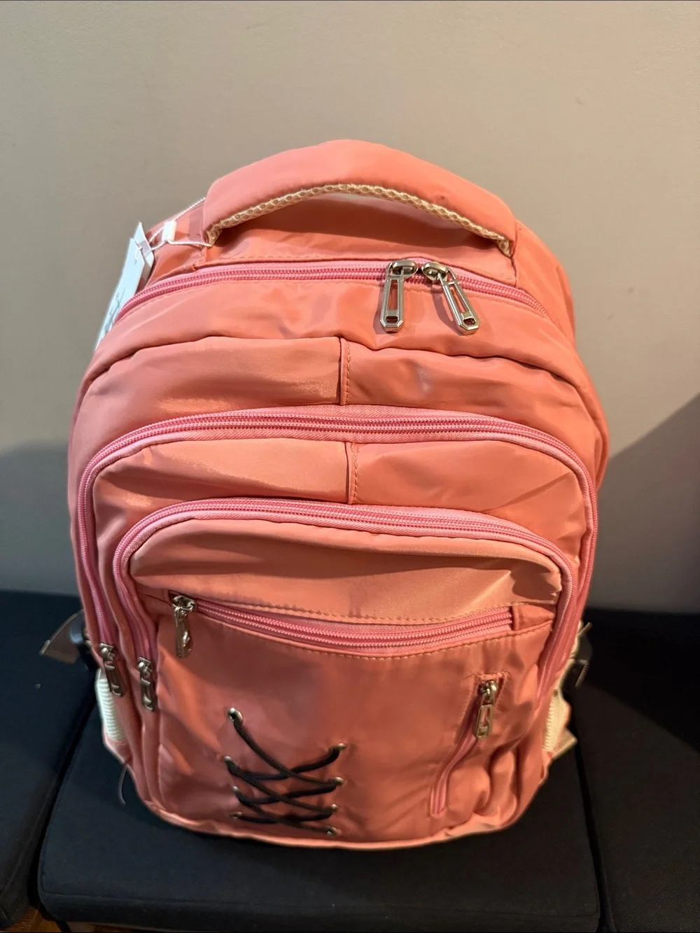 Pink Multi-Pocket Backpack - Stylish Everyday Bag
